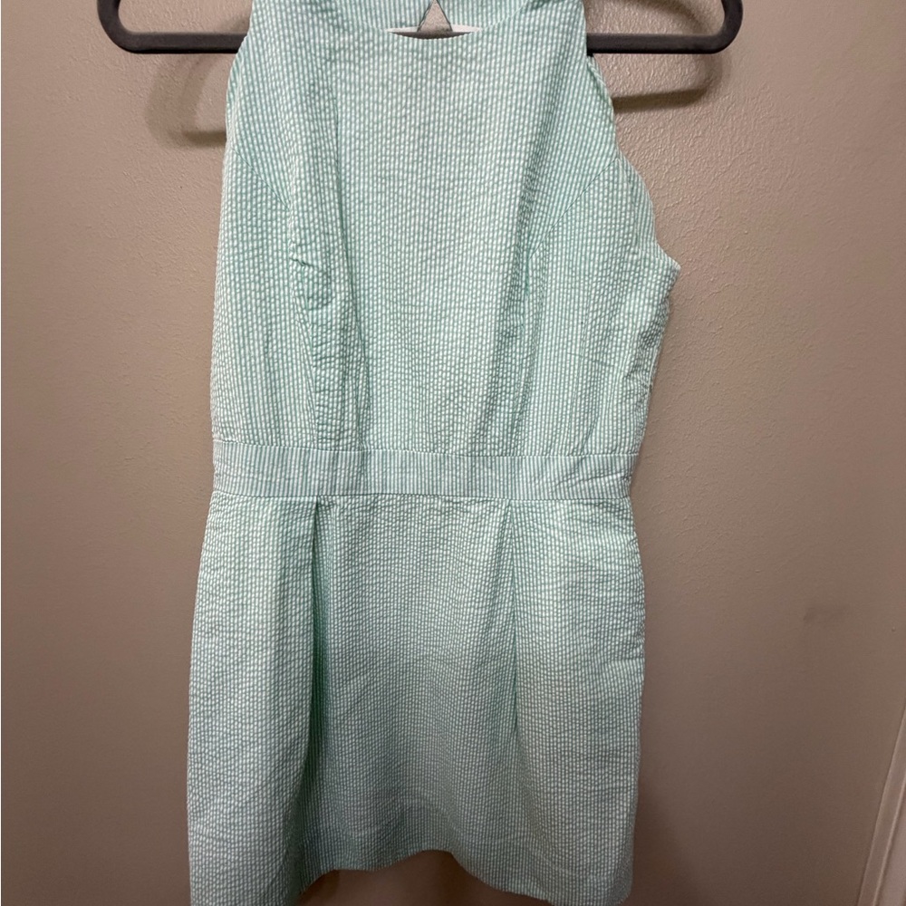 Mint Green Scalloped Sleeveless Dress